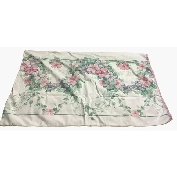2 Sanderson Floral Standard Pillowcases Pink Lavender Flowers Floral 30" x 19" - Picture 3 of 8